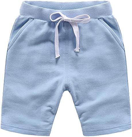 Grimgrow Girls Boys 2 pacote correndo shorts de algodão Crianças Athletic Beach calça curta
