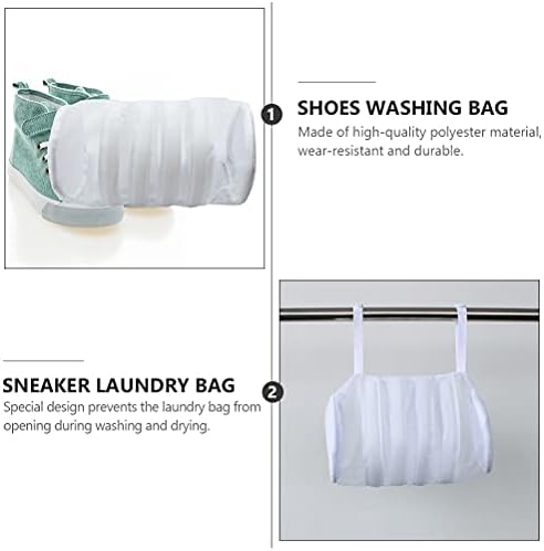 Bolsas de lavanderia Doitool, sapatos 1pc lavando a roupa de lavagem de malha de malha de lavagem com zíper bolsa de malha