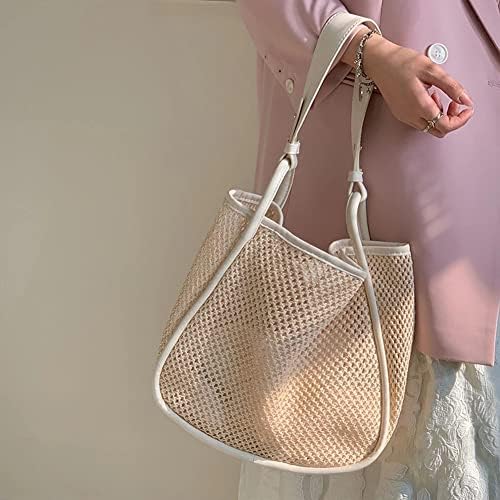 SFMZCM Fashion Summer Tecido Crossbody Handbag Mesh grande bolsa para bolsas quadradas femininas