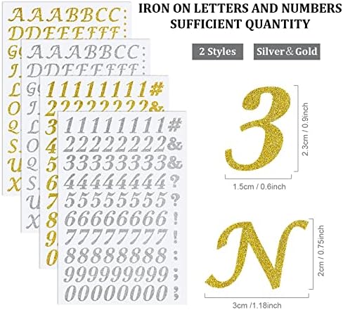 1880 peças ferro na letra e número de 0,75 polegada de transferência de calor número 20 folha adesiva Número