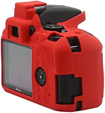 Tampa de silicone D3500, Tuyung Protective House Case Camera Silicone Skin para Nikon D3500 DSLR Câmera, vermelho