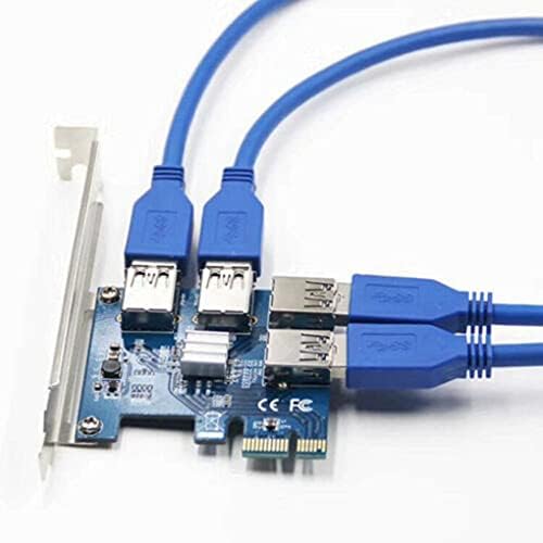 Conectores PCI-E para USB RISER PLACO 1 A 4 ADAPTADOR 4-PORT PCI-E para USB 3.0 Cartão de extensor para BTC Mining Acessory-