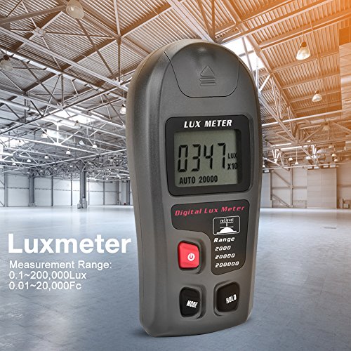 Digital LuxMeter, MT-30 LCD Medidor de luz, iluminômetro de teste ambiental, exibir interrupção automática e faixa