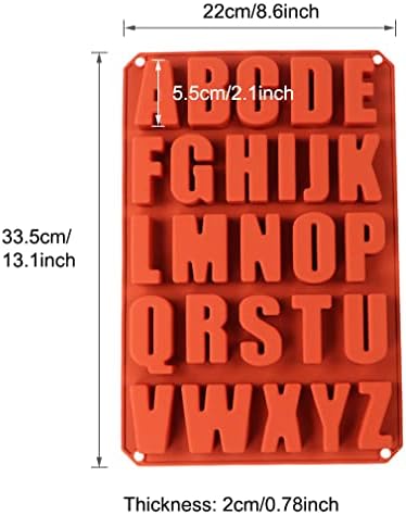 3 Pacote de letra grande molde de silicone e número de molde conjuntos de panes de molde Fácil de soltar