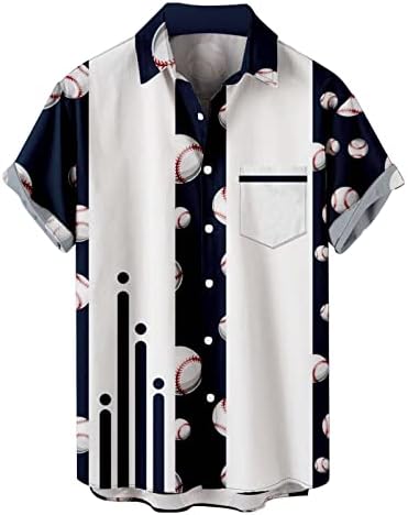 Homens de verão tamis as camisas masculinas casuais fáceis de combinar com camisa de beisebol de mangas