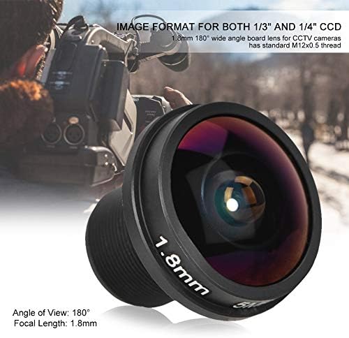 Lente completa de alta sensibilidade preta, lente Fisheye, para gravação de vídeo da câmera