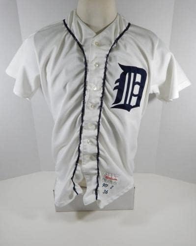 1990 Detroit Tigers Gary Ward 32 Game usou White Jersey DP07380 - Jerseys MLB usada para jogo MLB