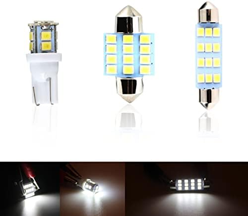 Conjunto de kits de lâmpada de carro LED GSEIGVEE 20 PCS, T10 31 mm 42 mm Festoon lâmpadas, lâmpadas de substituição
