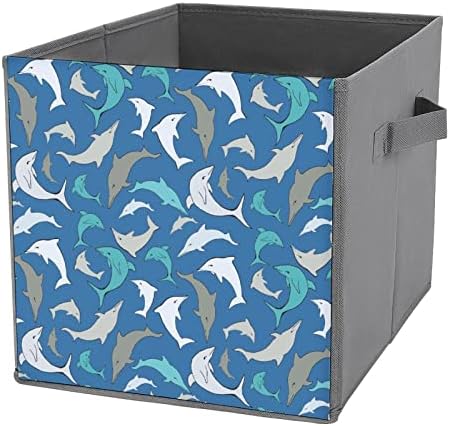 Blue Sea Dolphins Grandes Cubos Bins de Armazenamento de Armazenamento Caixa de Armazenamento Caixa de Armazenamento