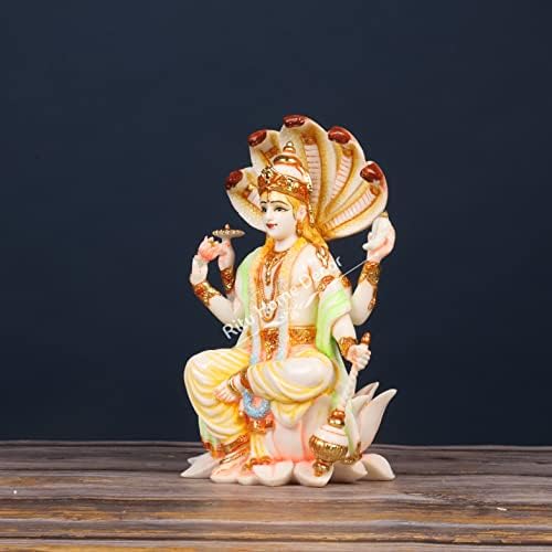 Lord Vishnu estátua - 22 cm Shri Hari Idol para adoração - Narayan Moorti - estatueta de Satyanarayan