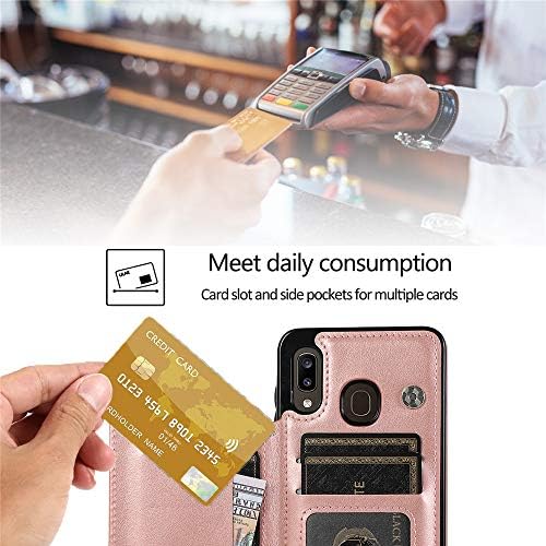 Projeto para a caixa Samsung A20/A30/M10S com titular de cartão de crédito de protetor de tela de vidro