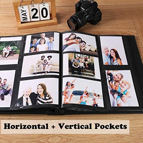 Álbum de fotos Vienrose 4x6 600 Bolsos Livro de Imagens Grande Capinho de Couro Pho Photobook para