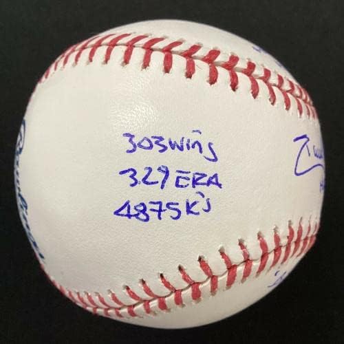 Randy Johnson assinou o Baseball RDM Expo Mariners Stats Autograph STATS INSCRIÇÕES JSA - Bolalls