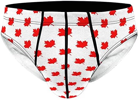 Cueca de roupas íntimas de folhas de bordo canadense respirável bolsa de conforto macio