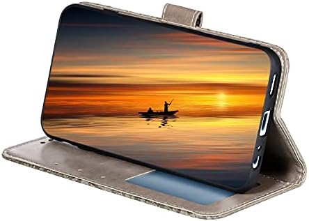 Monwutong Cartet Case para Samsung Galaxy A03 Core, Classic Lace Flor Padrão de Funcional Magnética