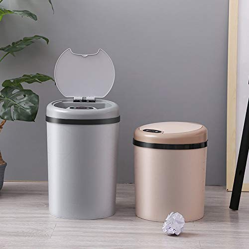 Czdyuf novo sensor inteligente Trash lata Home Room de estar criativa Banheiro de quarto de cozinha com capa Lixo automático elétrico