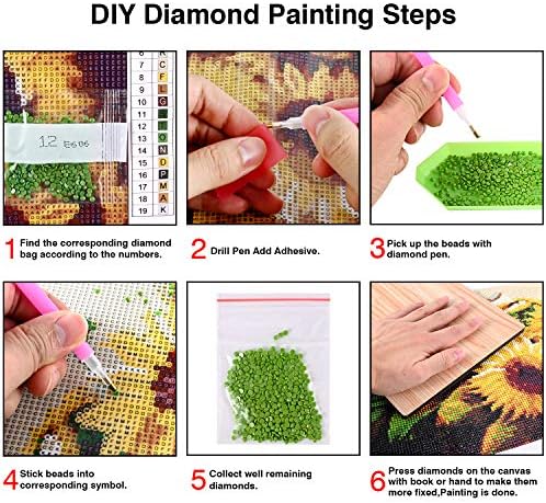 Kthofcy 5D Kits de pintura de diamante DIY para adultos crianças florestas de cogumelos Bordado completo