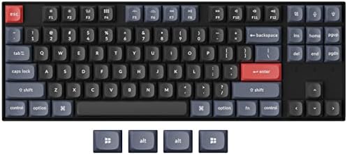 Keychron K8 Pro QMK/Via teclado mecânico sem fio, teclado macro com fios de macro TKL Hot-Swappable TKL com