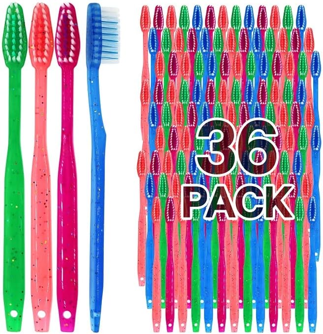 144 Pacote de escovas de dentes descartáveis ​​com pasta | Sabor de Bubblegum pré-colado para crianças e embrulhado