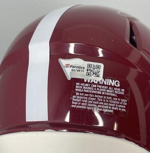 Ja'corey Brooks assinou o mini capacete do Alabama Crimson Tide Football com Fanatics COA - Mini capacetes
