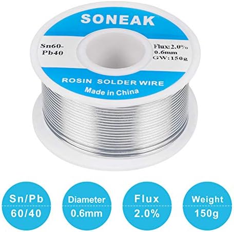 SONEAK 60/40 TIN SOLD SOLD com Rosina Core para solda elétrica 1,0mm 50g