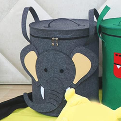 Zerodeko Baby Laundry Basking Laundry Horty Cartoon Elephant Laundry Bestkets com alças roupas sujas roupas independentes cestas cestas de armazenamento lixeiras para brinquedos para brinquedos
