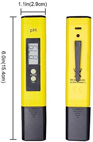 Medidor de pH digital de Lancoon, 0,01 Testador de qualidade de qualidade da precisão do pH com ATC