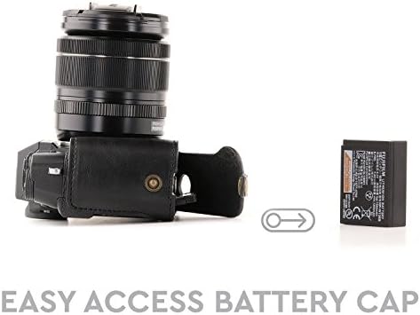 Megagear Câmera de couro sempre pronta Câmera e cinta compatível com Fujifilm X-T30, X-T20, X-T10
