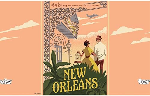 Tervis Disney Mickey Mouse One: Walt's Avan - Poster de viagem New Orleans Triplo Tumbler com paredes Triplo