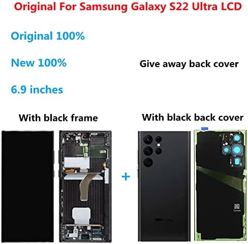 6.8 Original para Samsung S22 Digitalizador de tela de toque Samsung S22 S22ULTRA 5G S908E S908E/DS S908U S908W