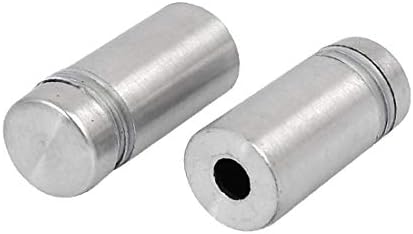 X-Dree 12mmx27mm pinos de standleff de vidro de aço inoxidável Fixando parafusos de montagem pregos 12pcs (Los