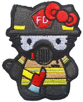Hello Kitty Bombeiro Fireman Militar Hook Loop Tactics Morale