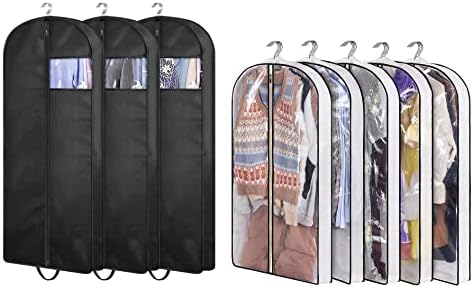 Kimbora 54 sacos de terno para armazenamento de armário e sacos de vestuário de 43 para pendurar armazenamento
