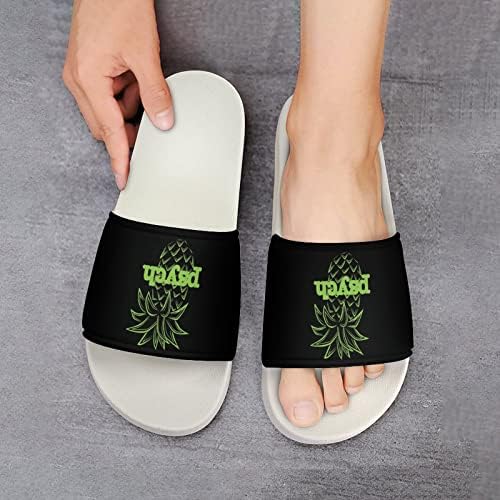 Sandálias de abacaxi psicológica não deslizam chinelos de dedo do pé para massagem banho de chuveiro