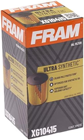FRAM Ultra Synthetic Automotive Substacting Oil Filter, projetado para alterações de óleo sintético com duração