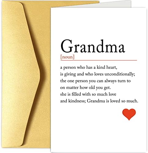 Cartão do dia da avó, cartão de aniversário para vovó, Cartão de Definição da Vovó, presente engraçado para