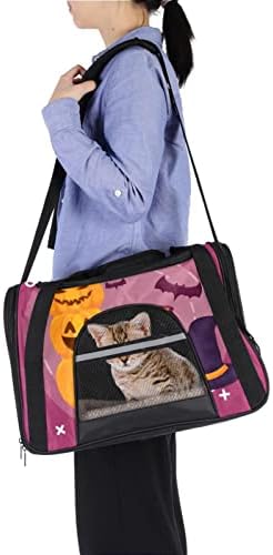 Portador de animais de estimação, conforto macio portátil Viagem dobrável Bolsa de estimação, Halloween