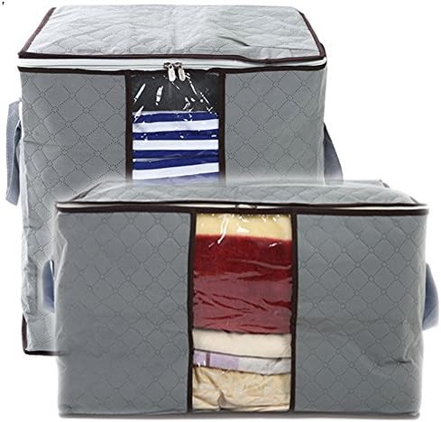 Bolsa de armazenamento com zíper de 2 pacote Aiyoo para edredom de armário, cobertor, sacos de economia de espaço