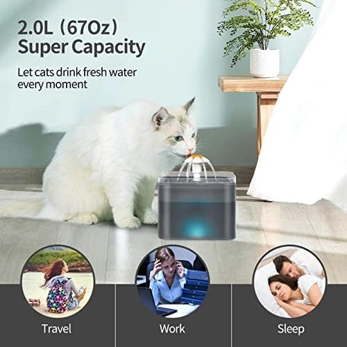 Jzrh Pet Water Dispensador Inteligente Dispensador de água automática Cat e cão alimentador de água