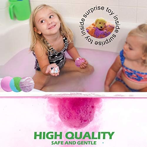 Bombas de banho para crianças com brinquedos de cachorros surpresa dentro de 3,5 oz banho de banho -garoto