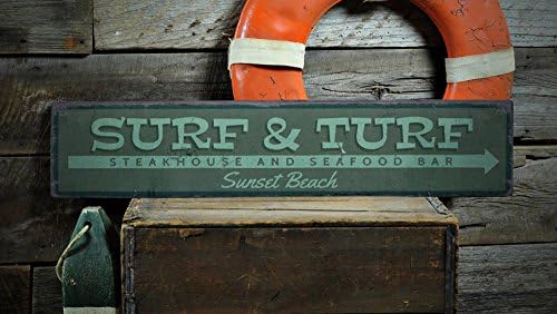 Salto de madeira de surf & Turf, churrascaria de barra de frutos do mar, Localização de praia personalizada
