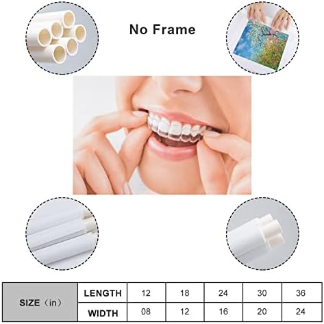 Posters de dentes dentários Dentes invisíveis Cranquio Posters do Hospital Dental Posters de Pintura de