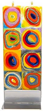 Flatyz Wassily Kandinsky - Estudo de cores: quadrados com círculos concêntricos vela