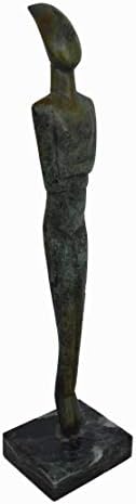 Escultura de reprodução de bronze grego Antigo Cicládica Escultura