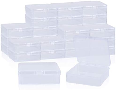 Akamino 30 pacote de contas de armazenamento de contas de plástico pequeno de 30 pacote de plástico com tampa
