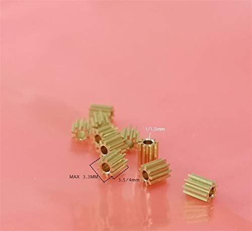 Alanooy 0,3m 9t engrenagens de cobre Pequenas peças de 1 mm/1,5 mm 0,98/1,48 mm pinhões de latão