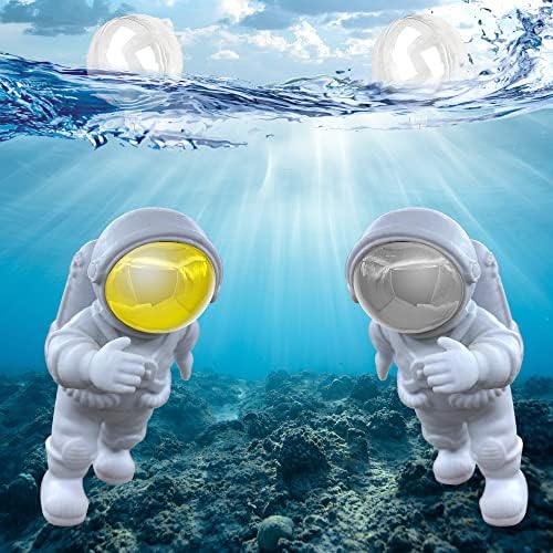 Lope & ng Decorações de tanques de peixes Flutuante Astronaut Acessórios de brinquedos de aquário com bola