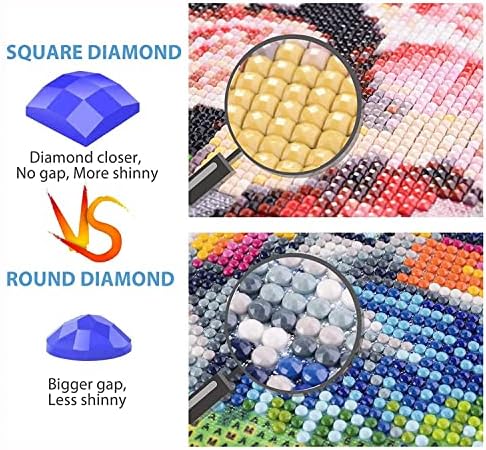 Quexoma 5D Kits de pintura de diamante de animais de panda para adultos, Diamond Art Kit para