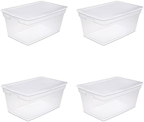 Caixa de armazenamento Zulow Plástico, conjunto de quatro