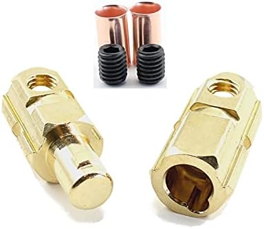 WeldingCity Dinse Dinepe Twist-Bet-Bloqueio Isolle Connector Par para Wedding Cable AWG 6- 3